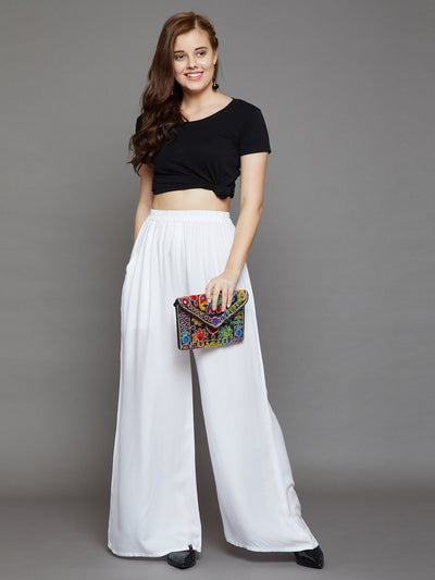 White Plain Rayon Palazzo