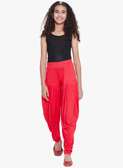 Red Viscose Dhoti Pants 40