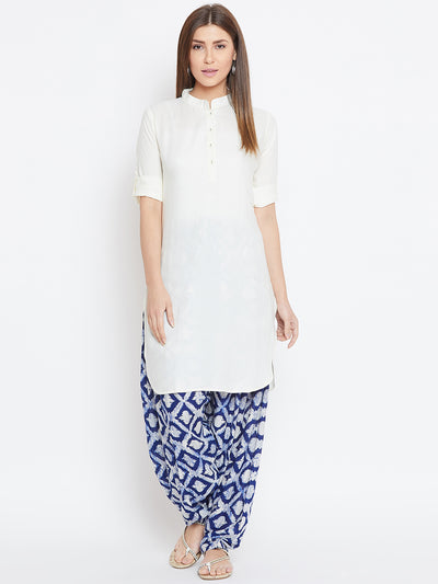 White Solid Color Kurti