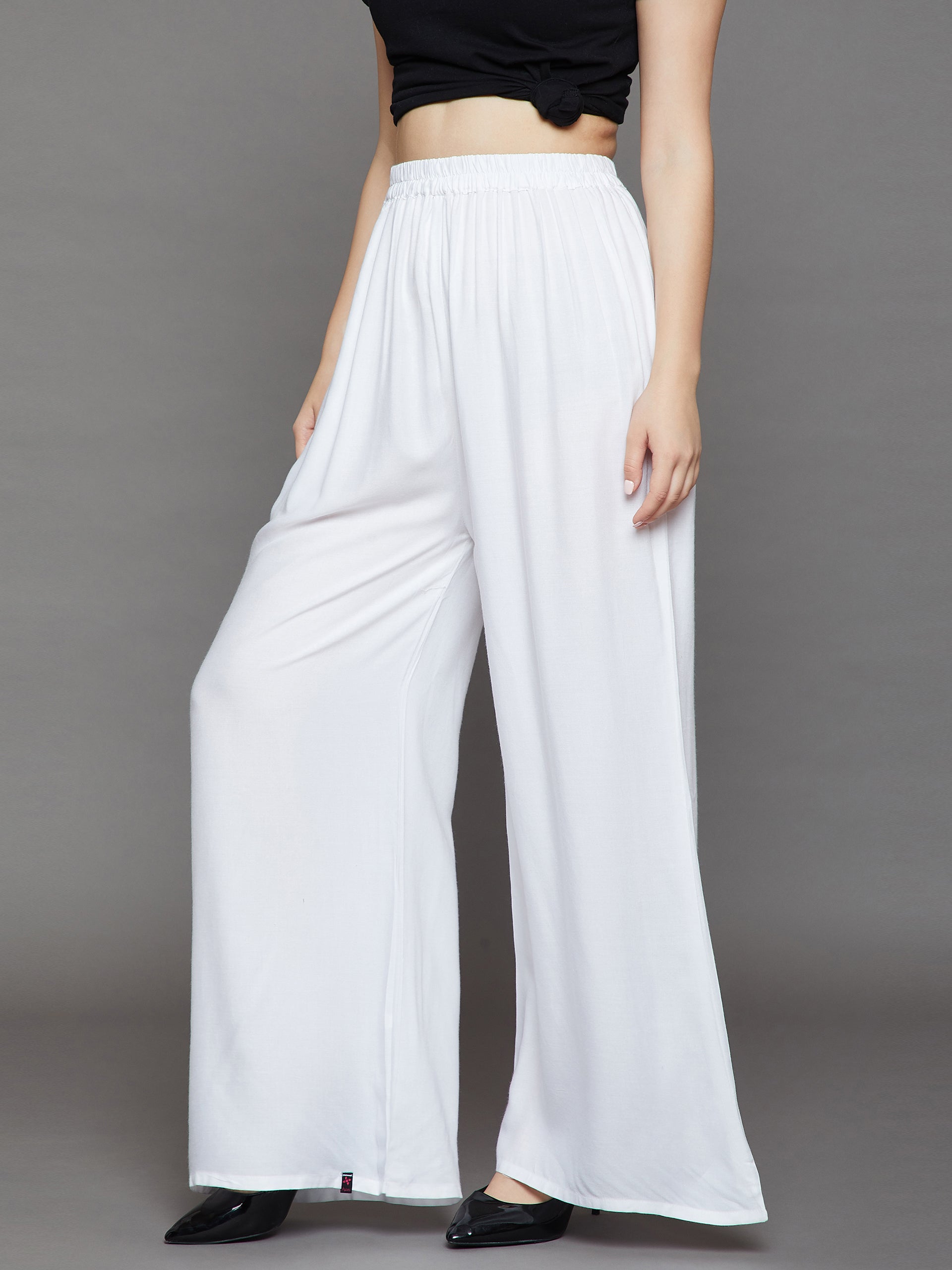 White Plain Rayon Palazzo