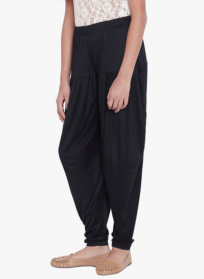Black Viscose Dhoti Pants