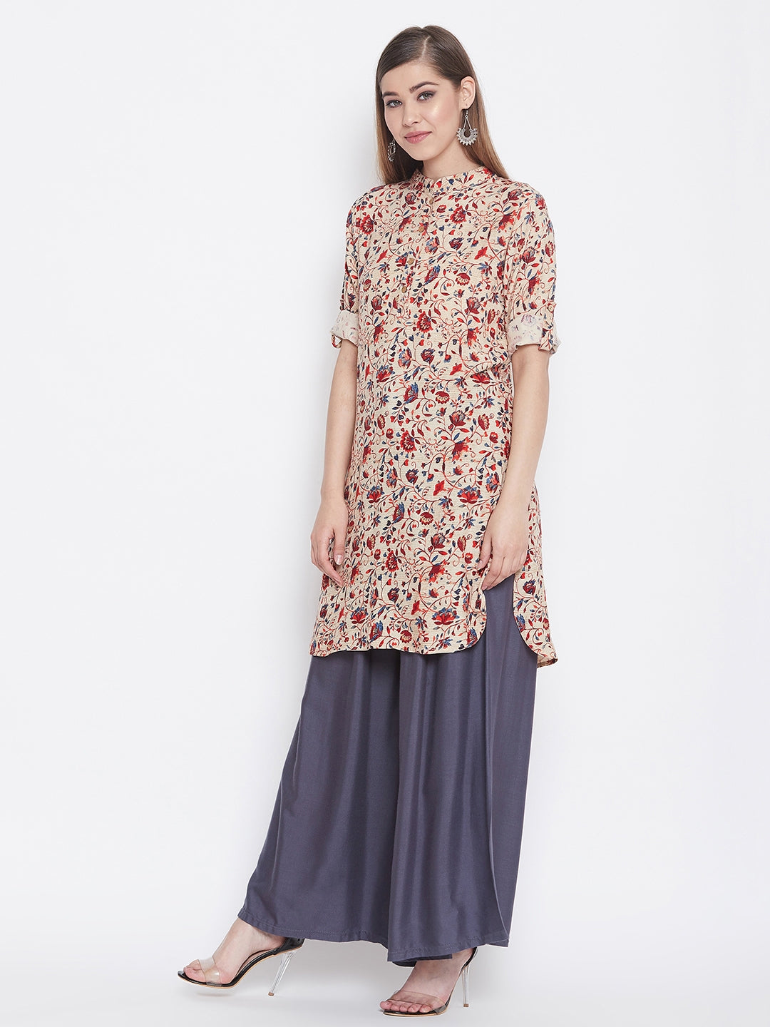 Traditional Floral Printed Kurti