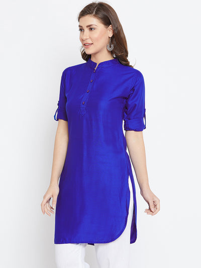 Royal Blue Solid Color Kurti XL 36"