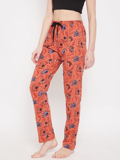 Women's Rusty Tulips Printed Pajama
