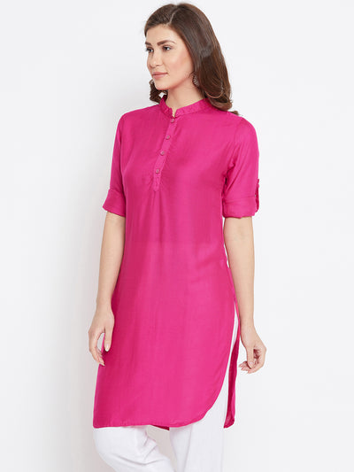 Pink Solid Color Kurti 36"