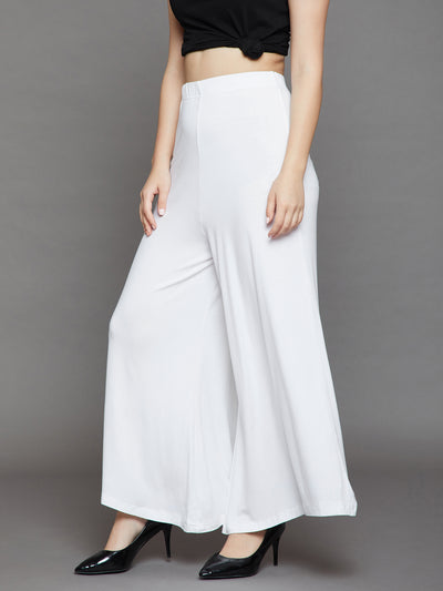 White Plain Viscose Palazzo