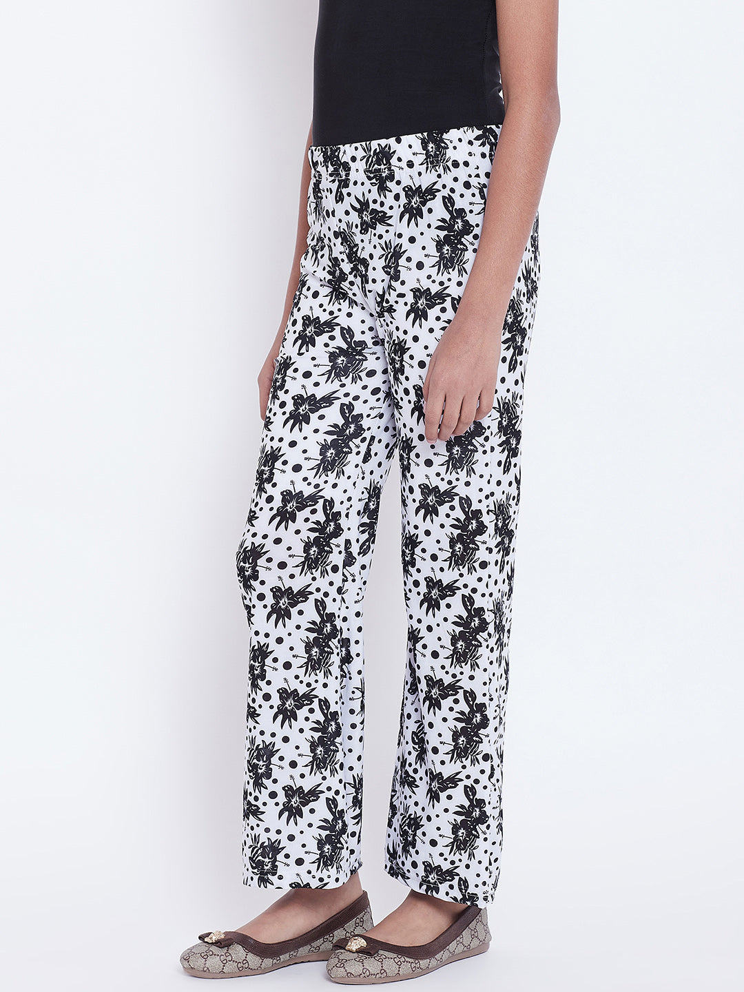 Polka Floral Printed Palazzo