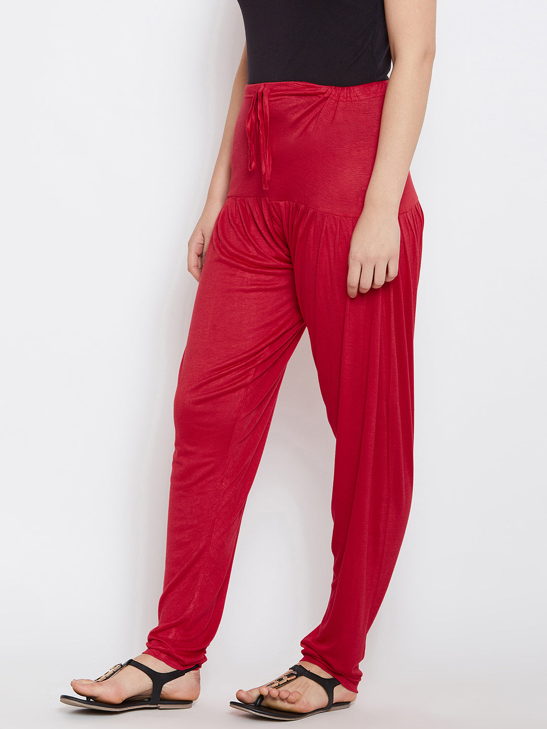 Red Plain Viscose Patiala