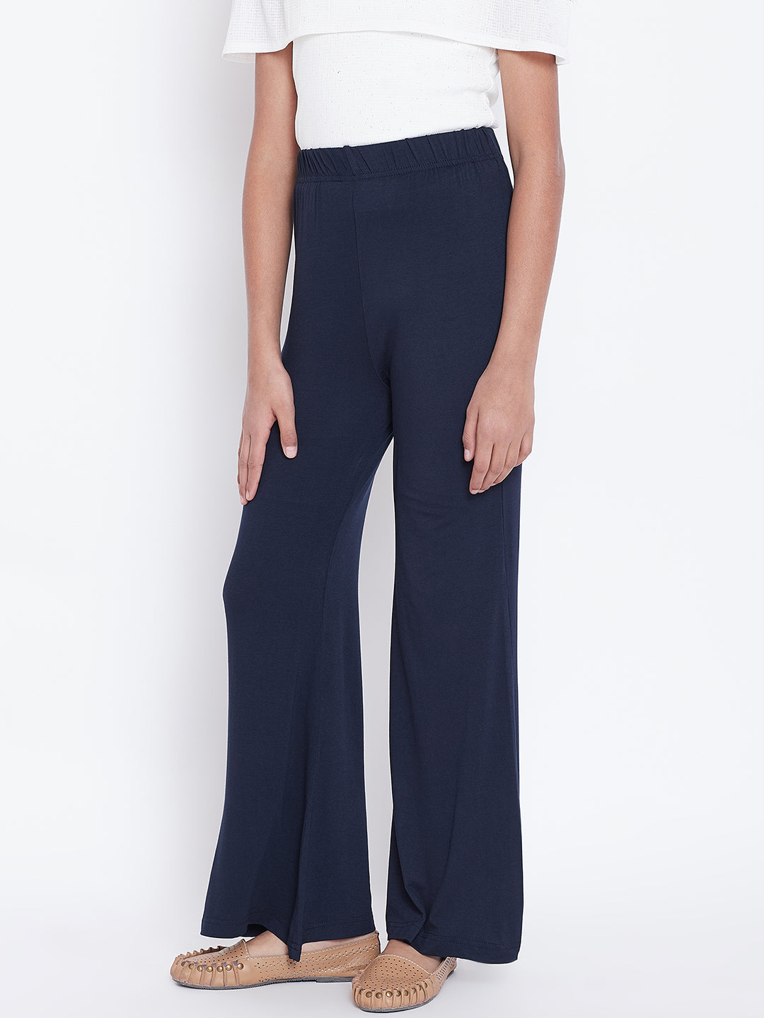 Navy Blue Viscose Palazzo