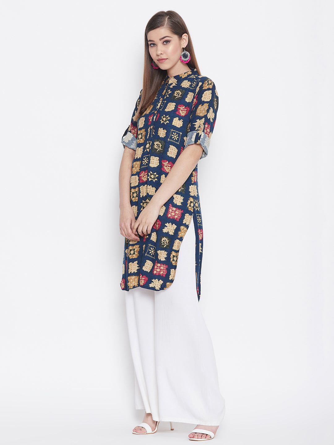 Multicolor Abstract Printed Kurti
