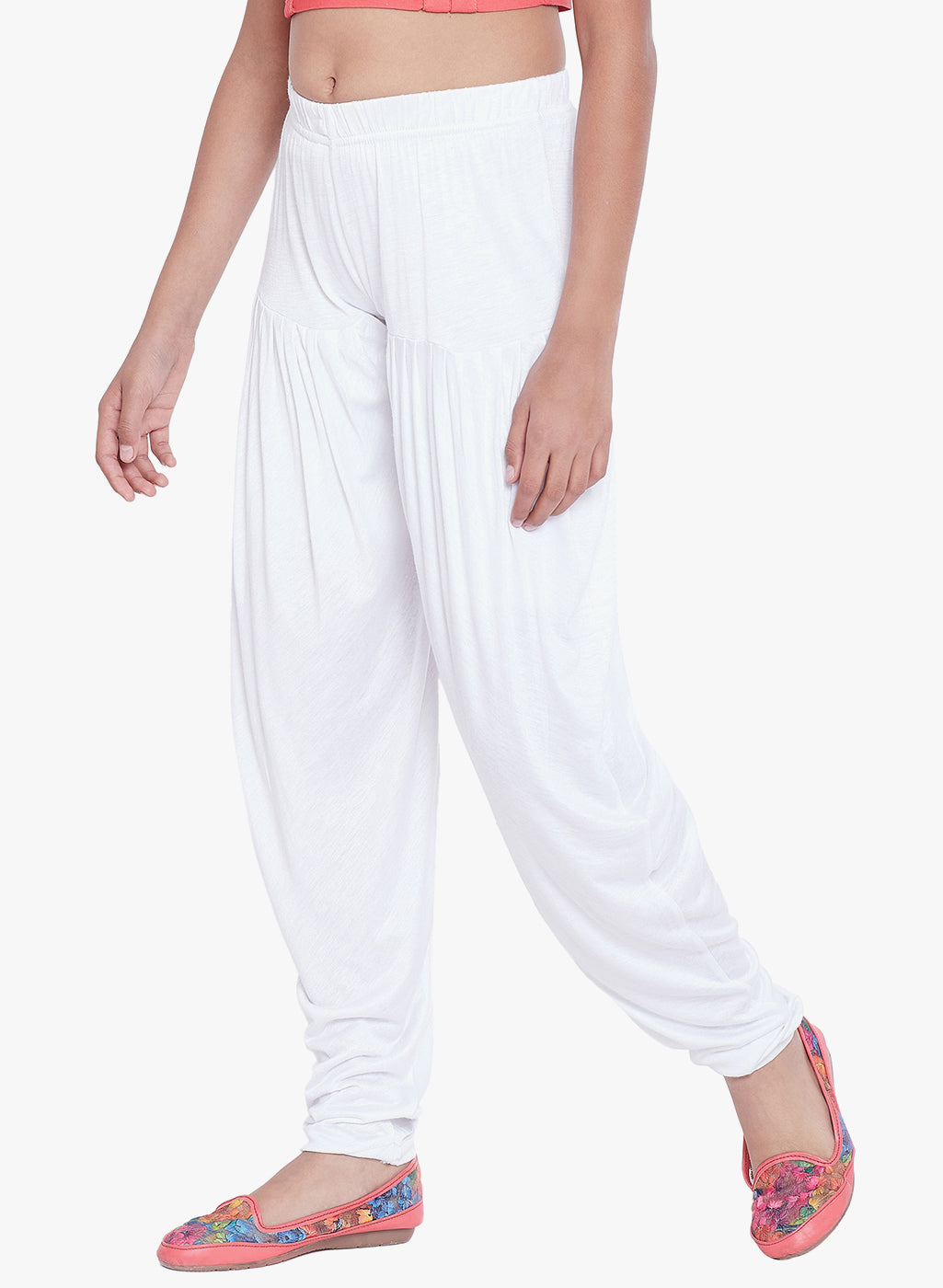 White Viscose Dhoti Pants
