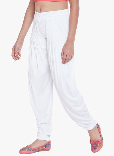 White Viscose Dhoti Pants