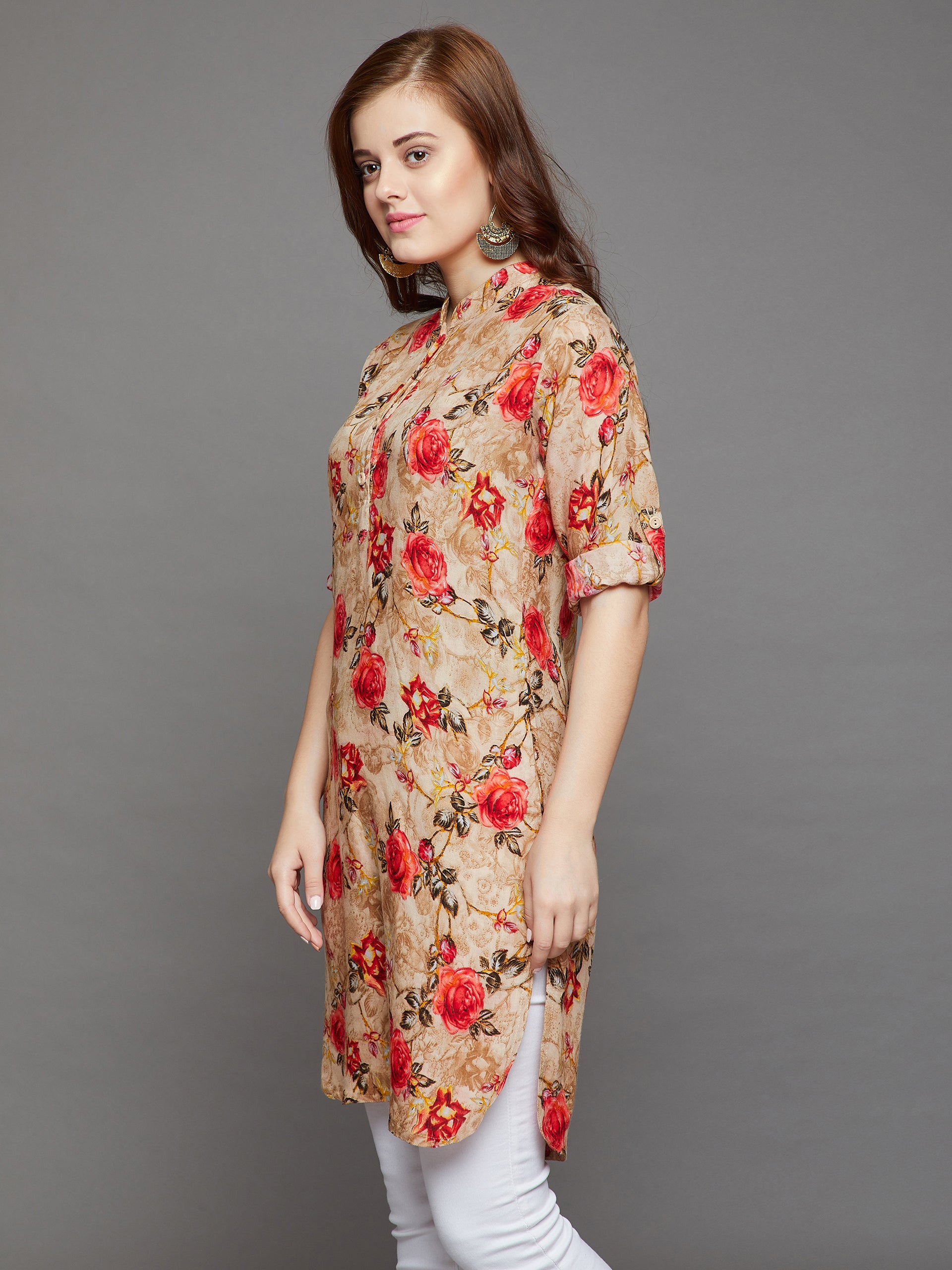 Rose Floral Printed Kurti