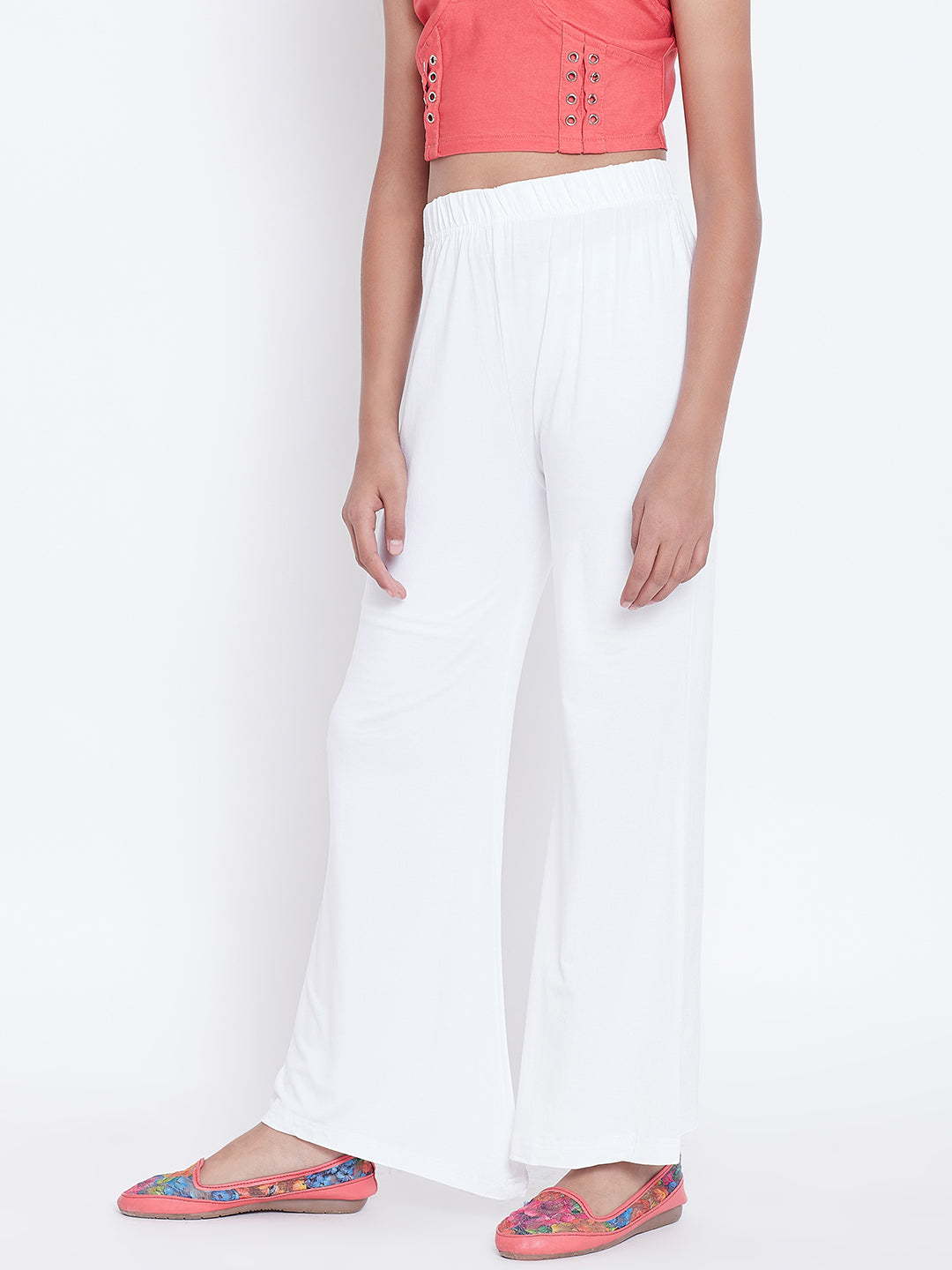 Pure White Viscose Palazzo