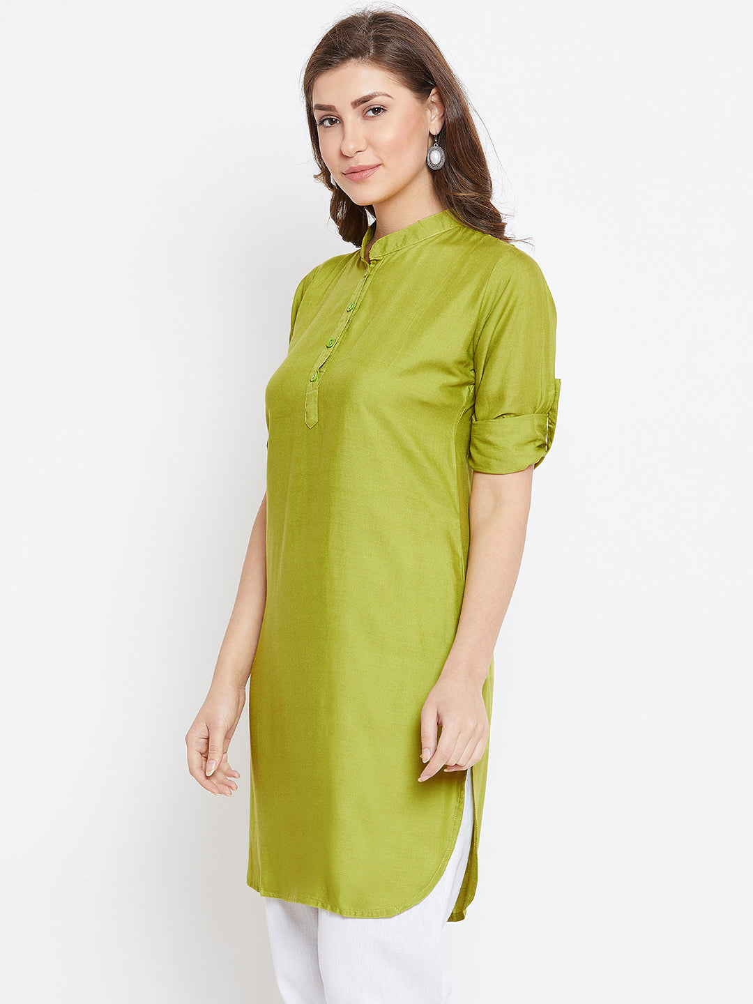 Green Solid Color Kurti XL 36"