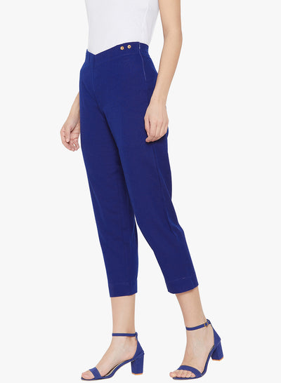 Royal Blue Cotton Slub Pants