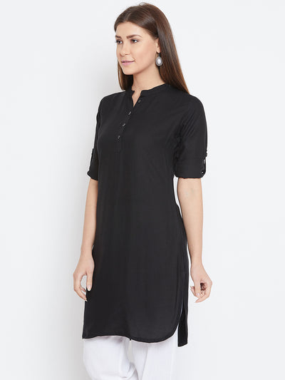 Black Solid Color Kurti