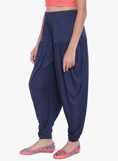 Navy Blue Viscose Dhoti Pants