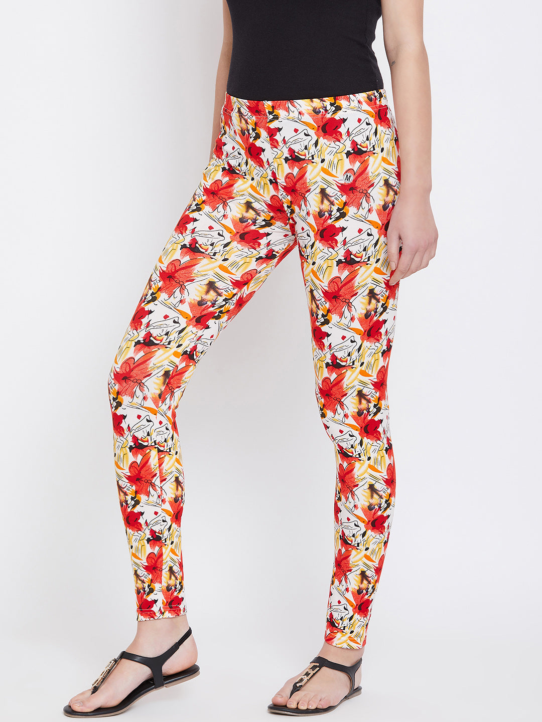 Summer Floral Printed Leggings