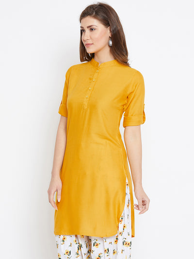 Yellow Solid Color Kurti XL 36"