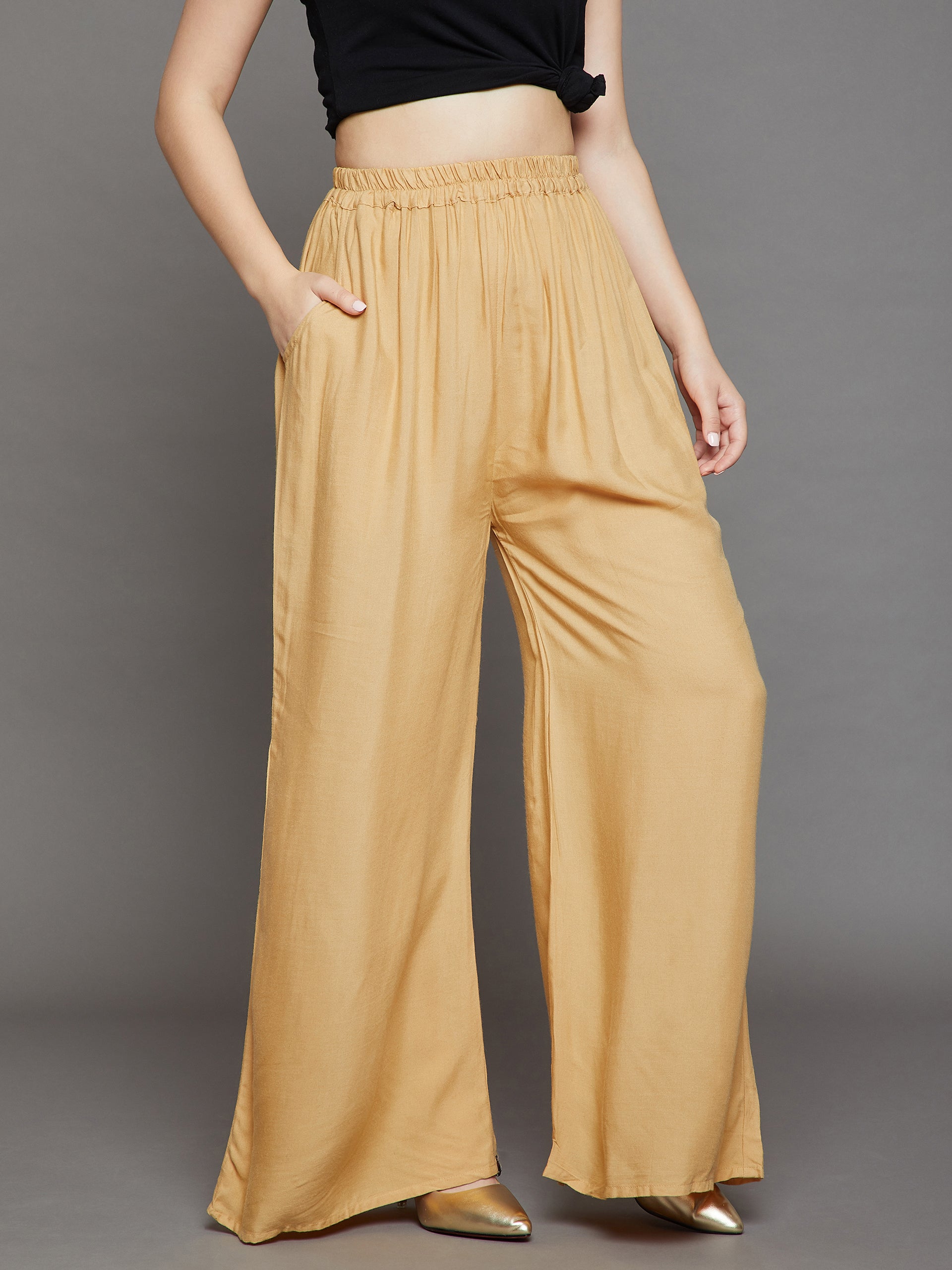 Skin Plain Rayon Palazzo