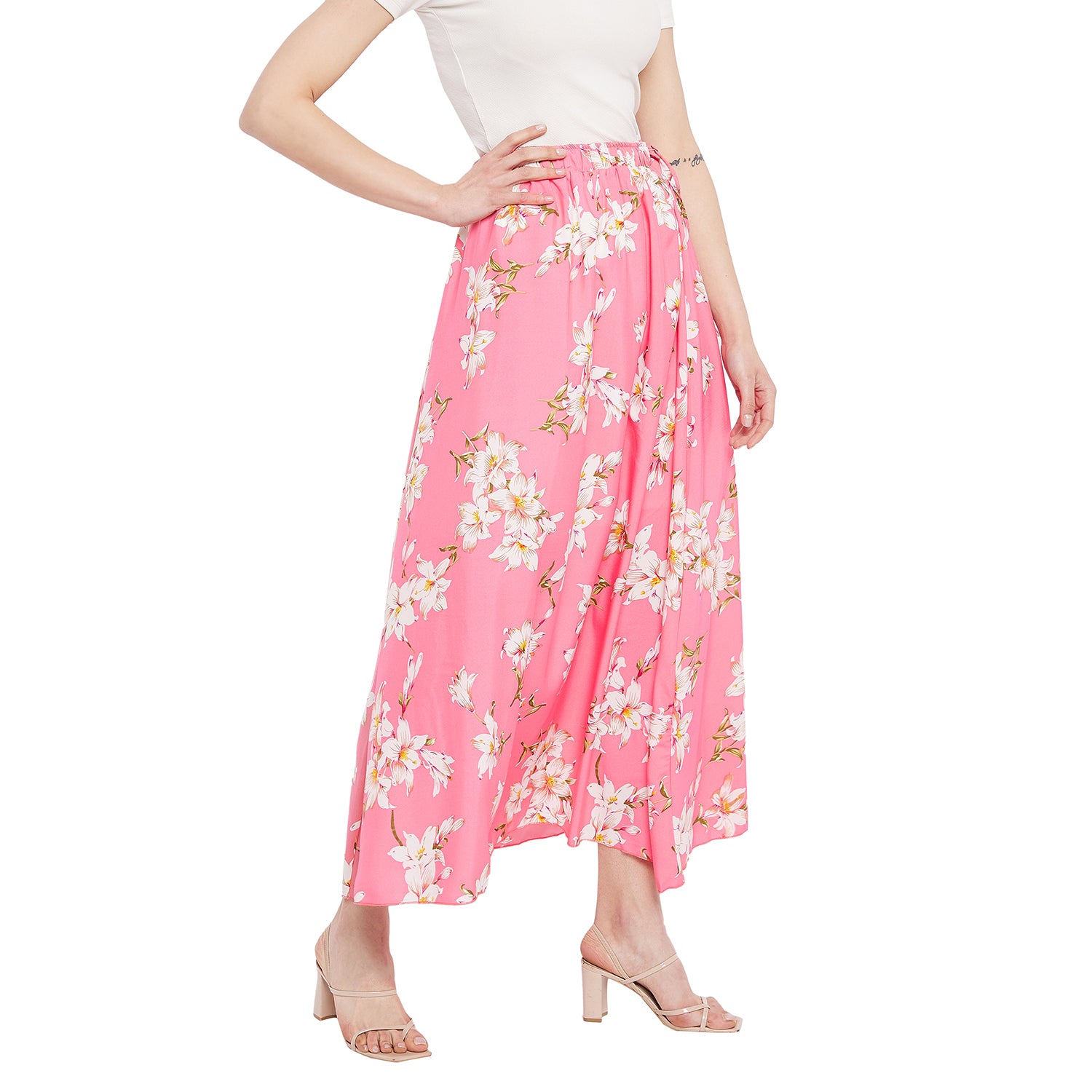Mangolia White Pink Skirt