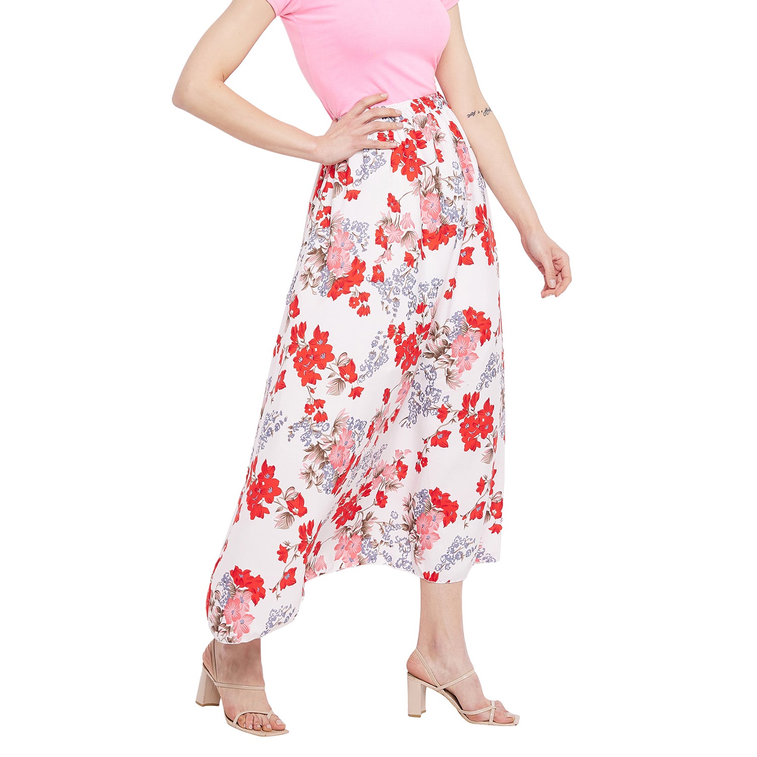 Red Peach Blossom Skirt