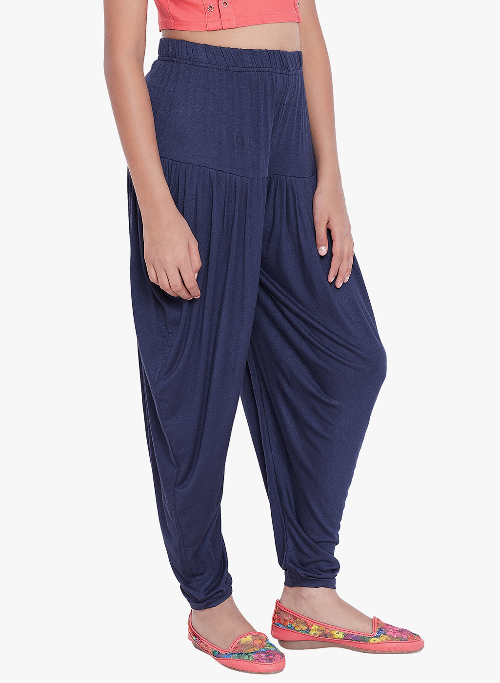 Navy Blue Viscose Dhoti Pants