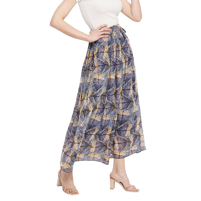 Leafy textured Pleat Skirt