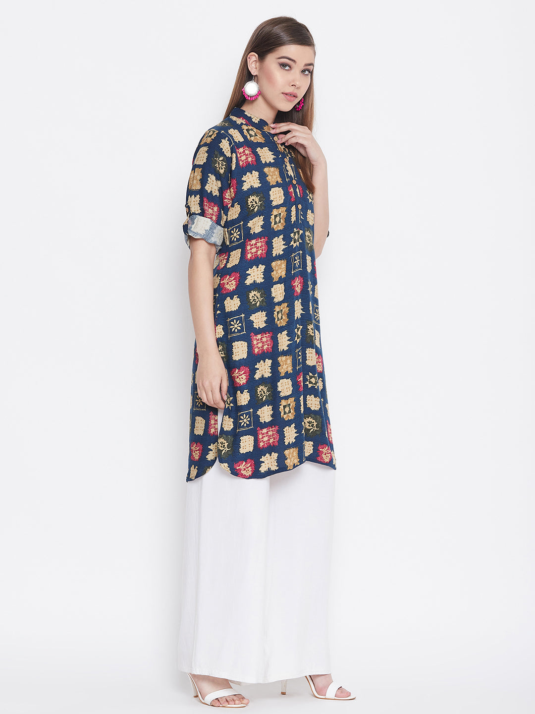 Multicolor Abstract Printed Kurti