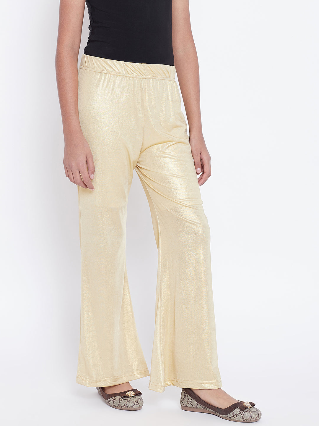 Kids Light Gold Shimmer Palazzo