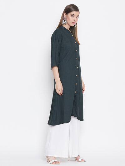 Dark Grey Solid Color Kurti