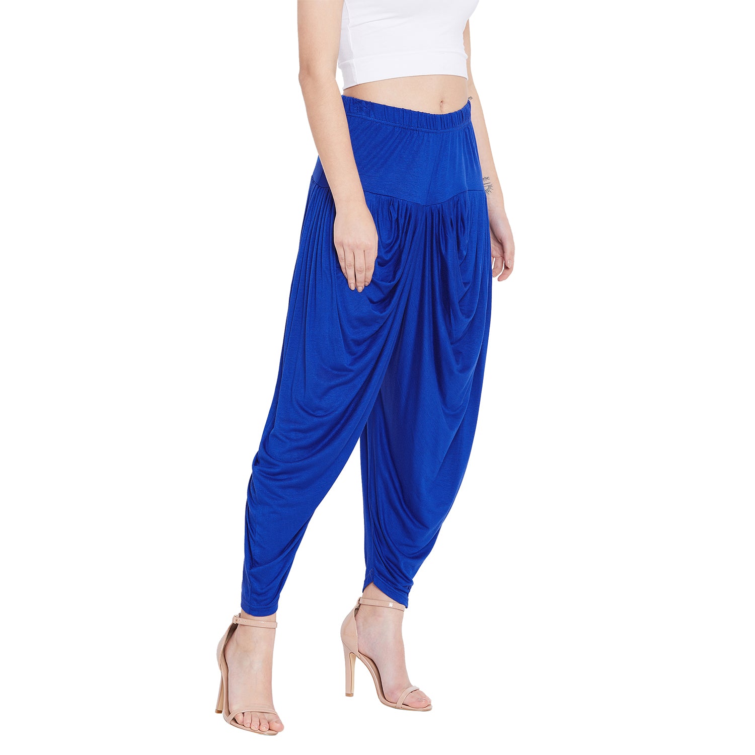 Royal Blue Viscose Plain Dhoti