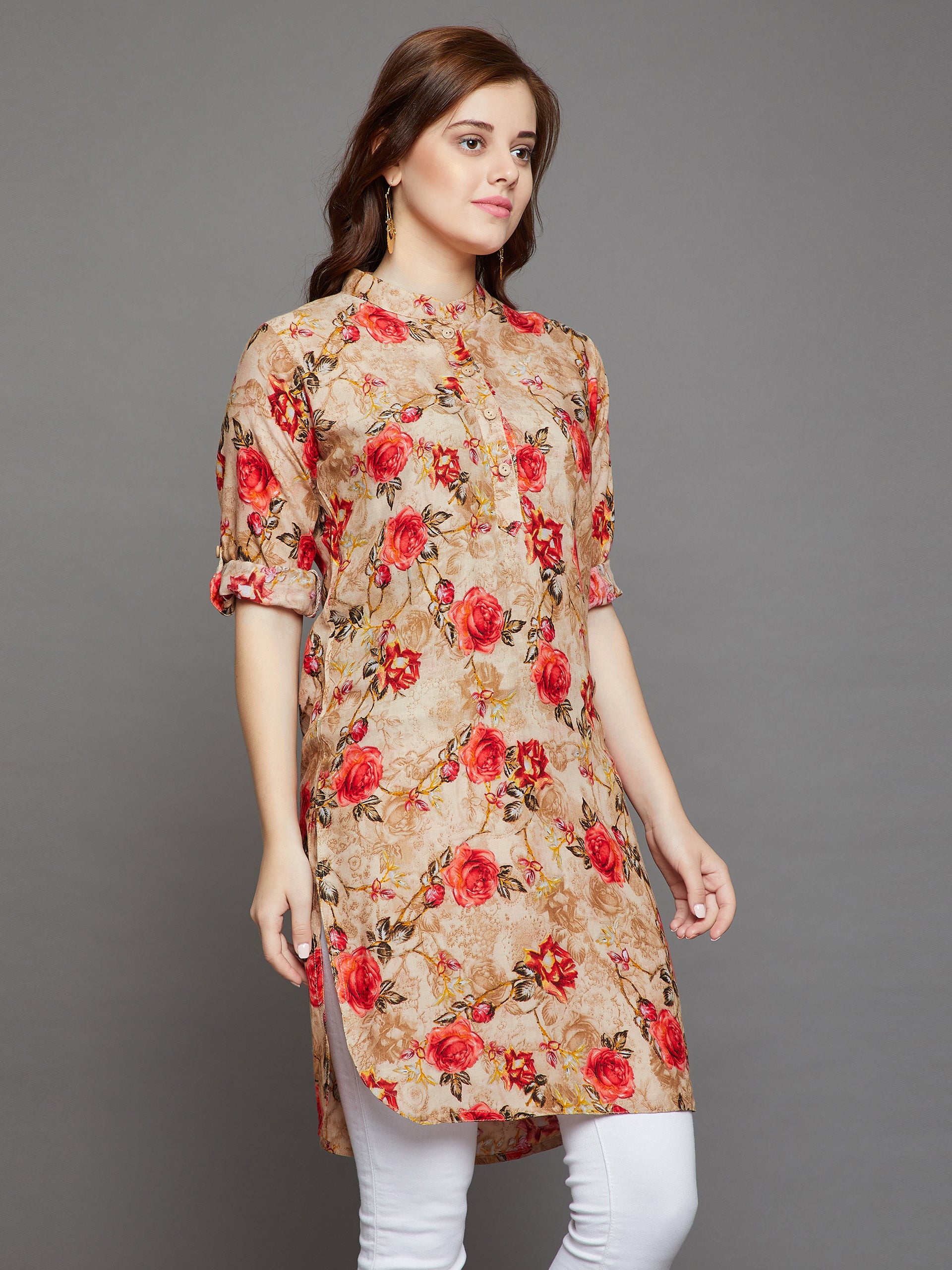 Rose Floral Printed Kurti