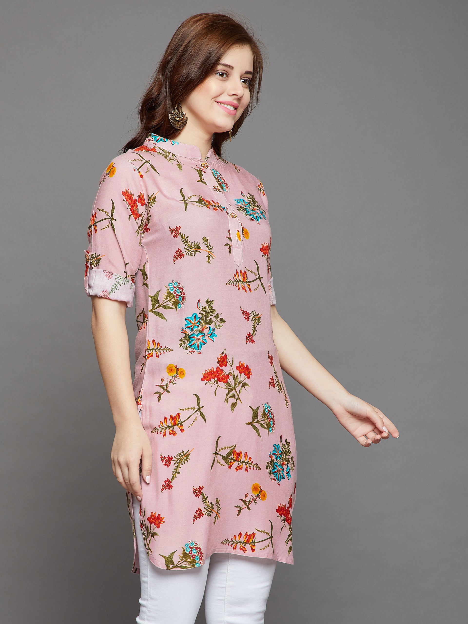Vintage Floral Printed Kurti