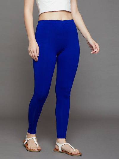 Royal Blue Viscose Ankle Legging
