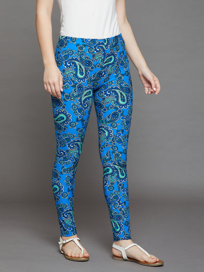 Sky Blue Printed Legging