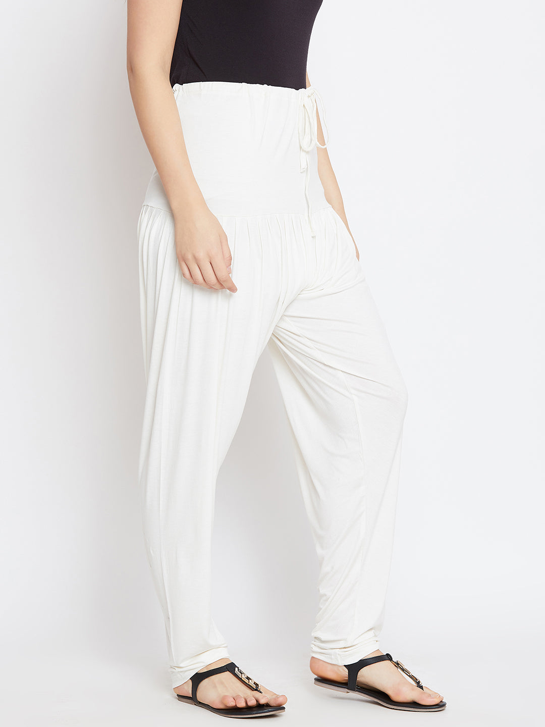 Off White Plain Viscose Patiala