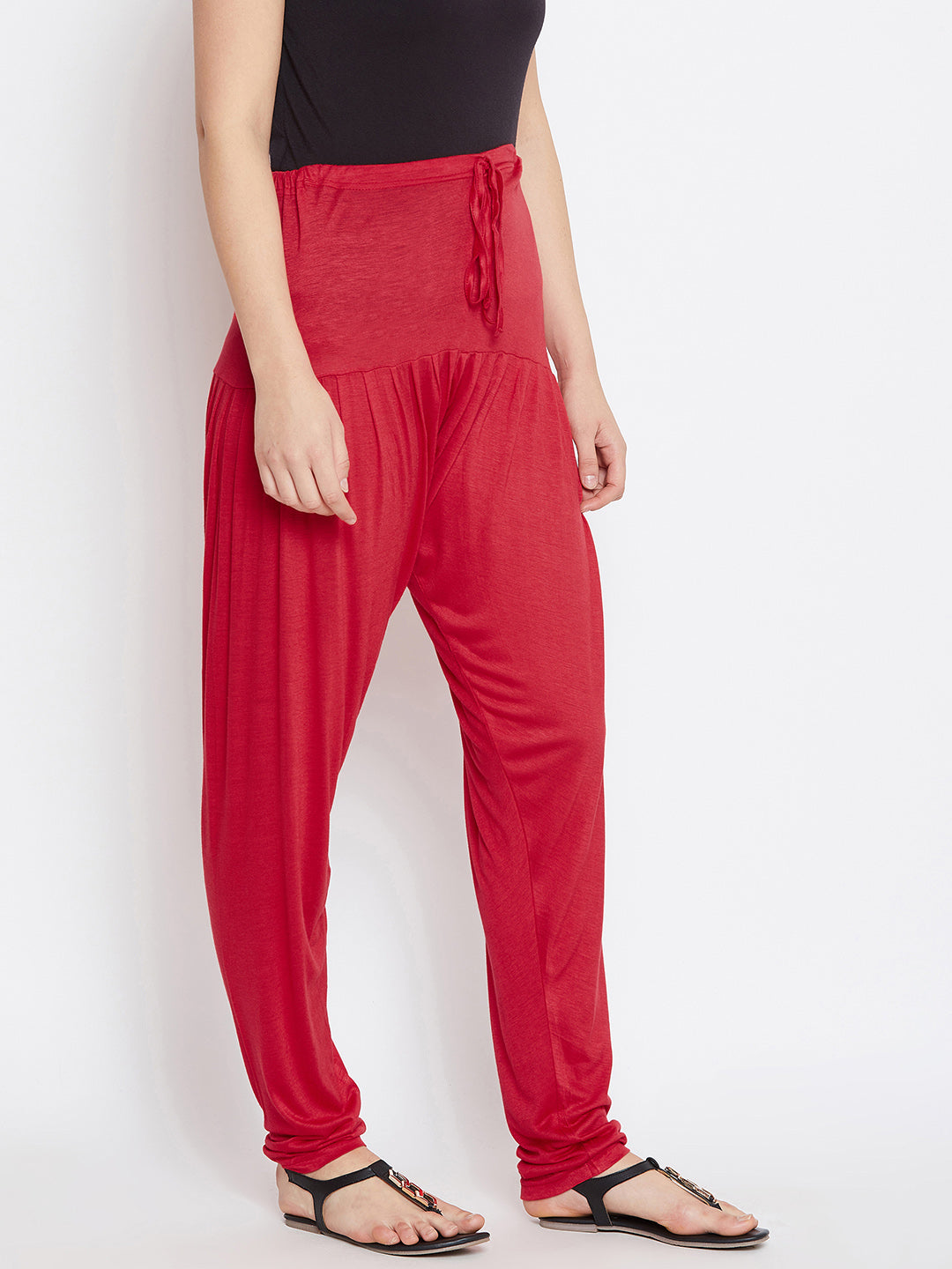 Red Plain Viscose Patiala