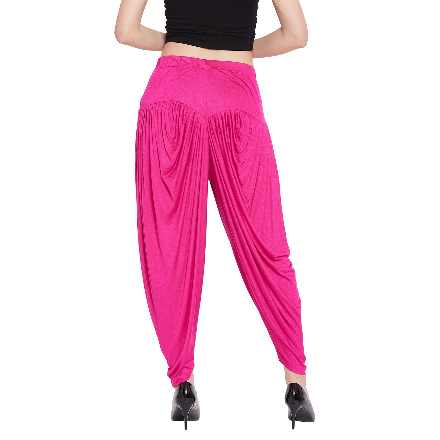 Pink Viscose Plain Dhoti