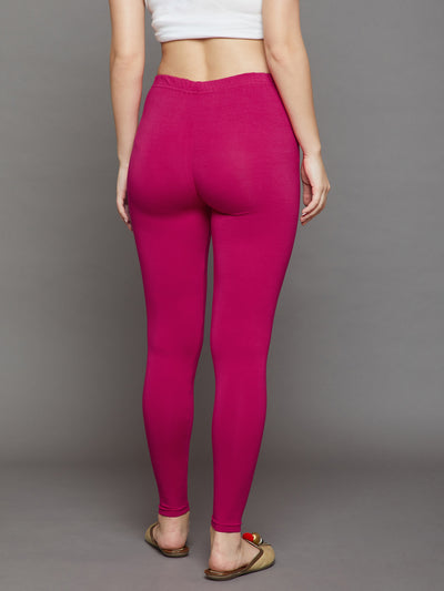 Magenta Viscose Ankle Legging