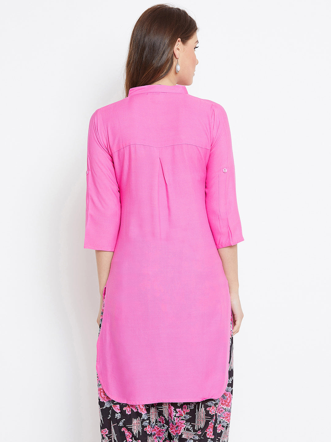 Baby Pink Solid Color Kurti