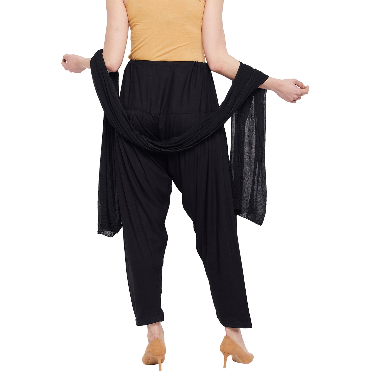 Black Rayon Plain Patiala(No Duppatta)
