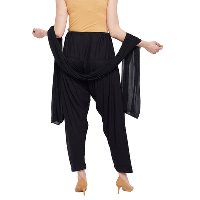 Black Rayon Plain Patiala(No Duppatta)