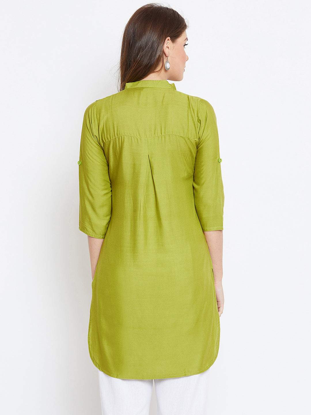 Green Solid Color Kurti