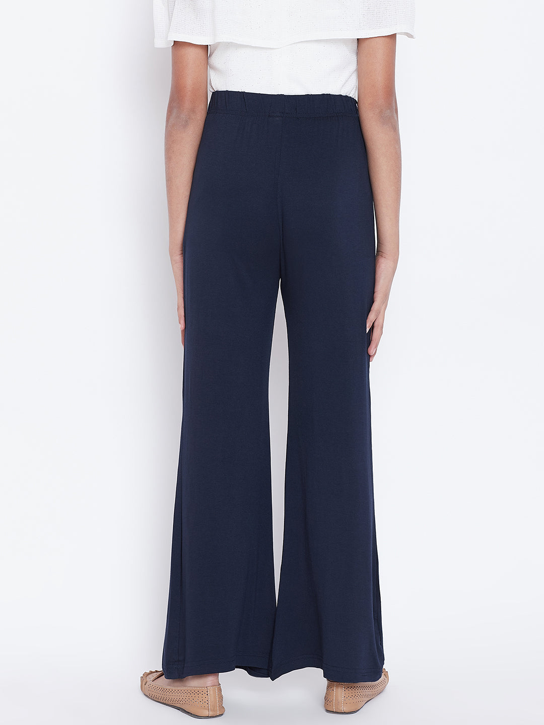 Navy Blue Viscose Palazzo