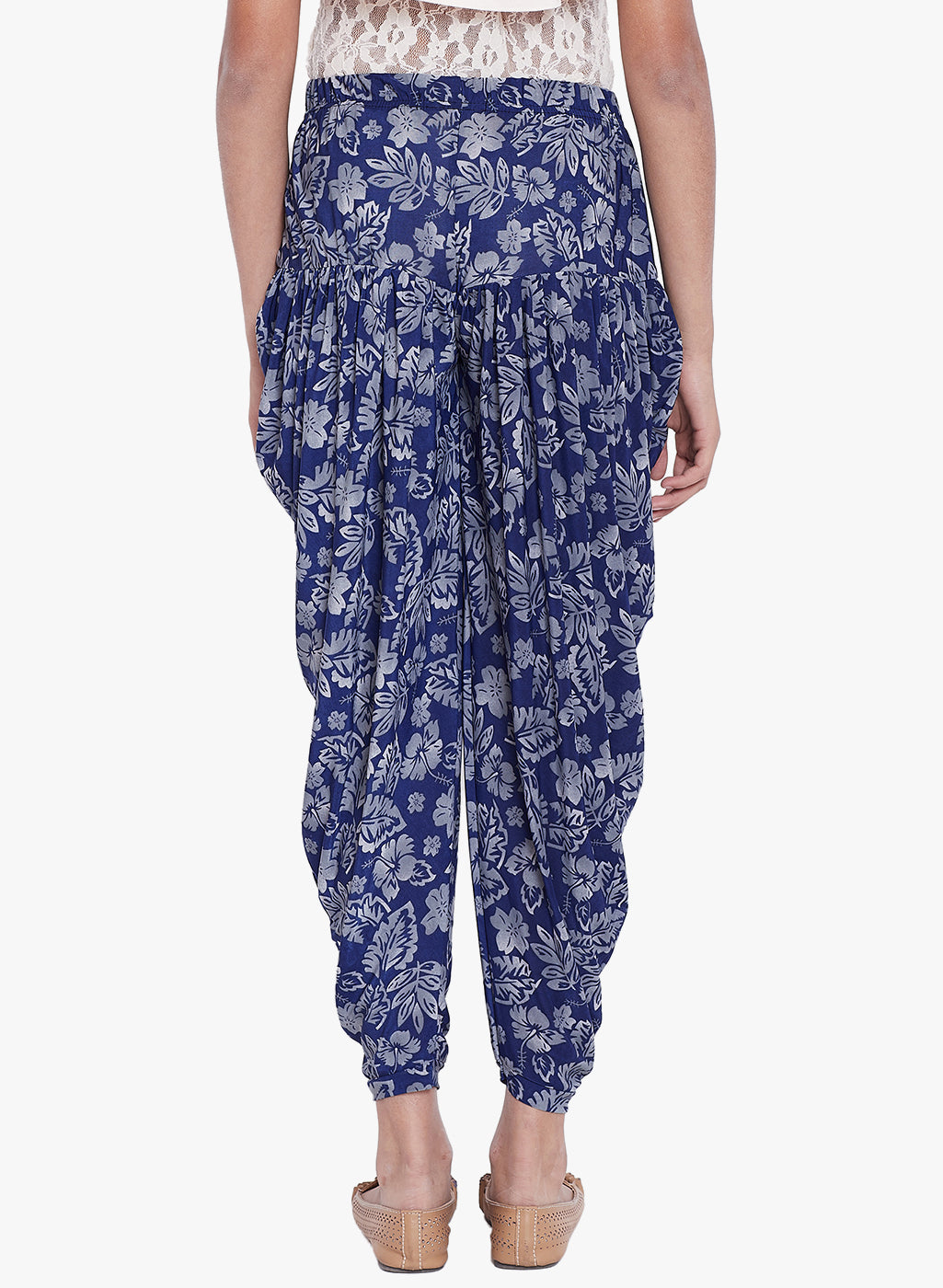 Hibiscus Printed Dhoti
