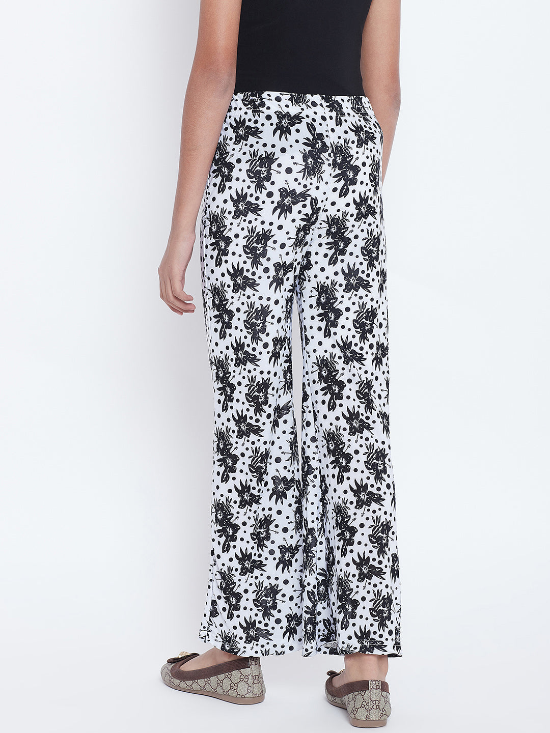 Polka Floral Printed Palazzo