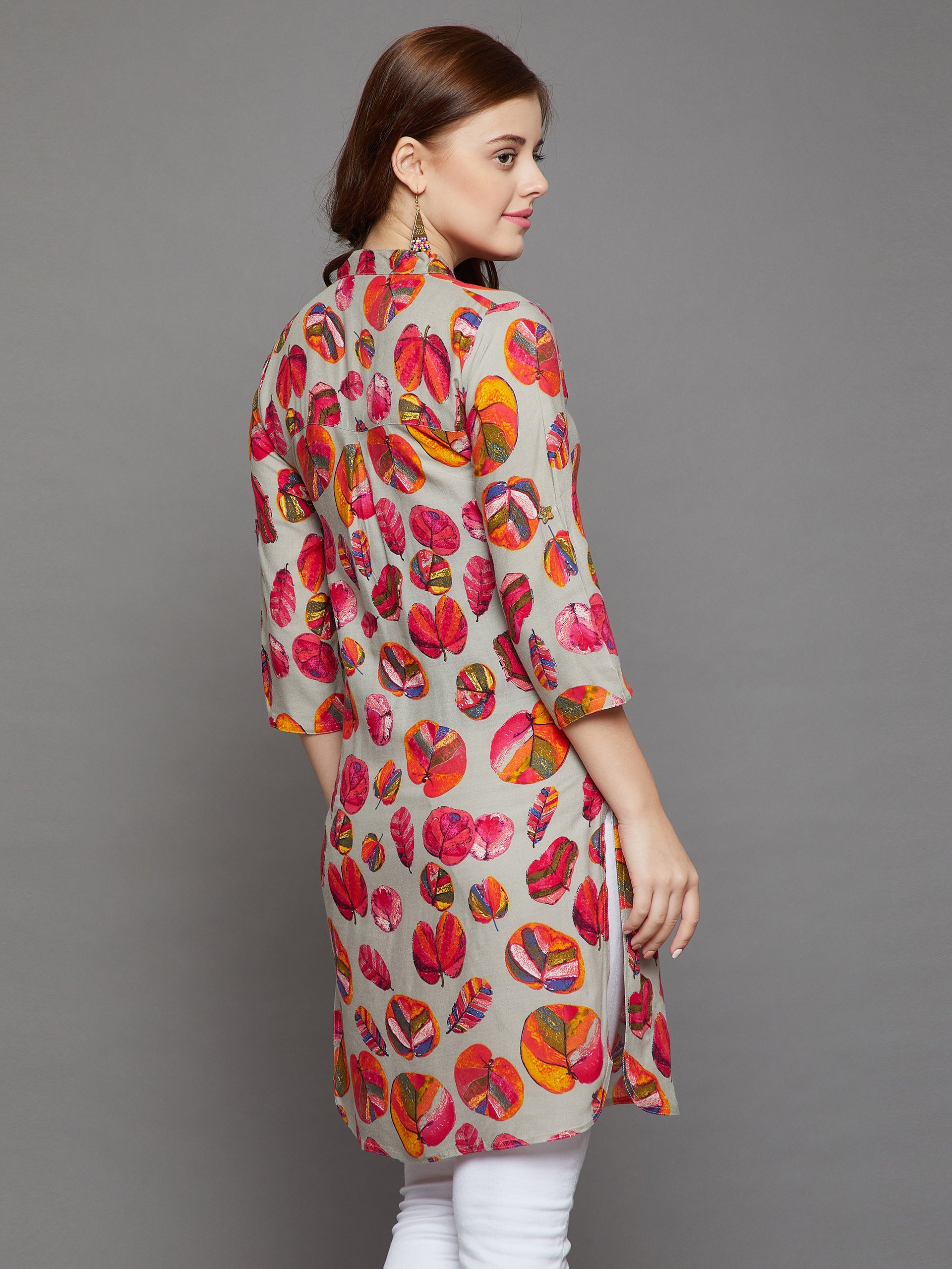 Autumn Blossoms Printed Kurti