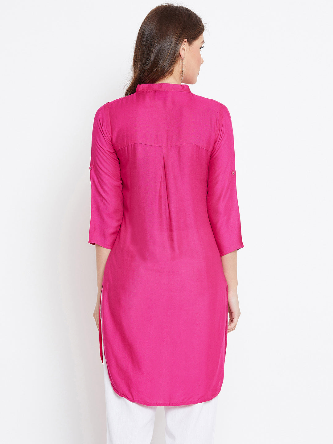 Pink Solid Color Kurti